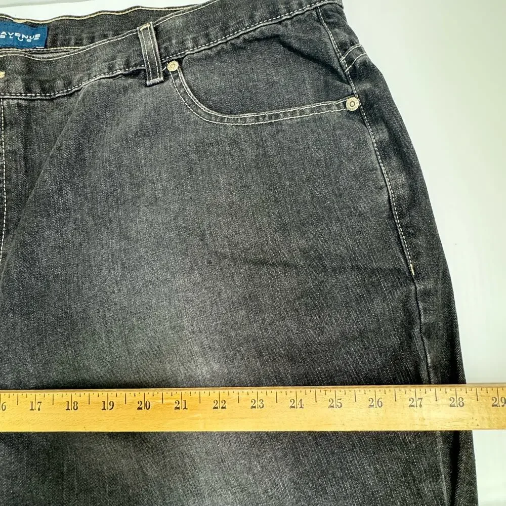 Avenue Blues Straight Leg Jeans High Rise Dark Wash Women 26 - Picture 9 of 13